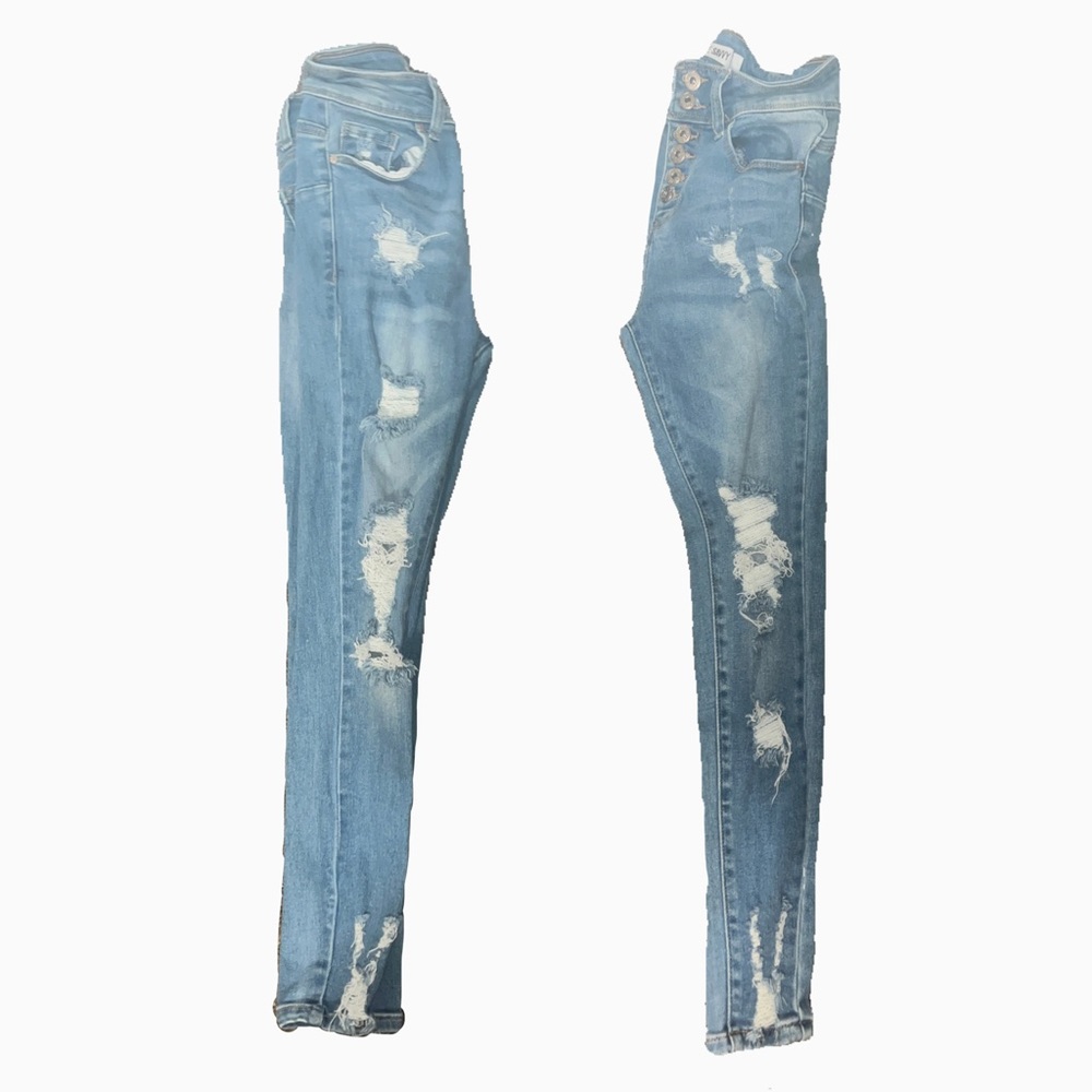 Blue Savy Ripped Blue Jeans